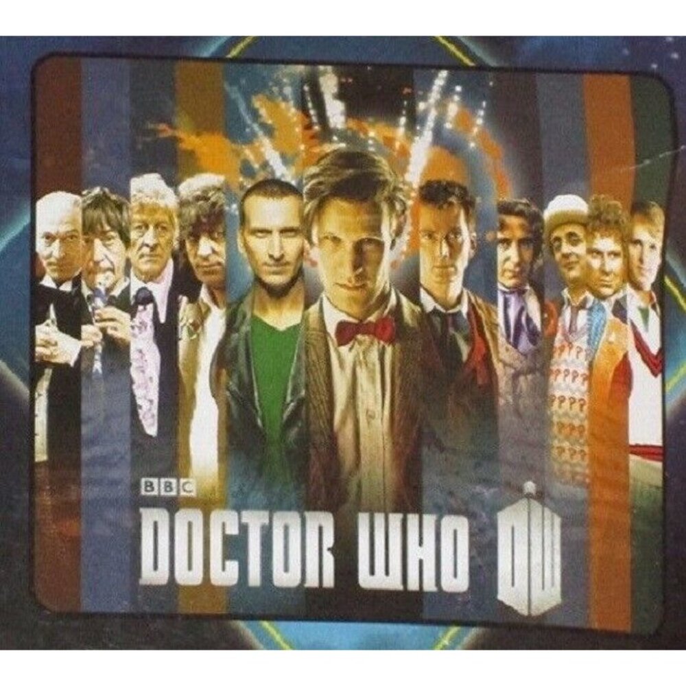 New Dr WHO 11 Doctors Velveteen Fleece Throw Gift Blanket Doctor British TV Show